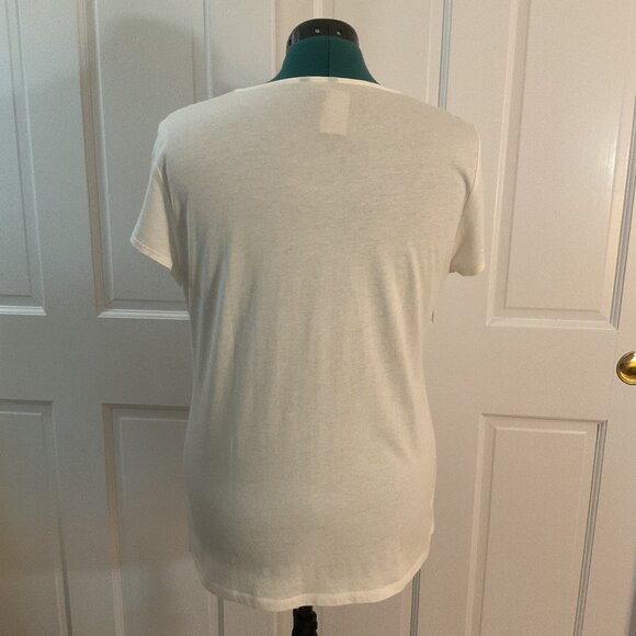 NWT Ann Taylor Misses XL Chiffon-Trimmed Tee - Picture 3 of 5